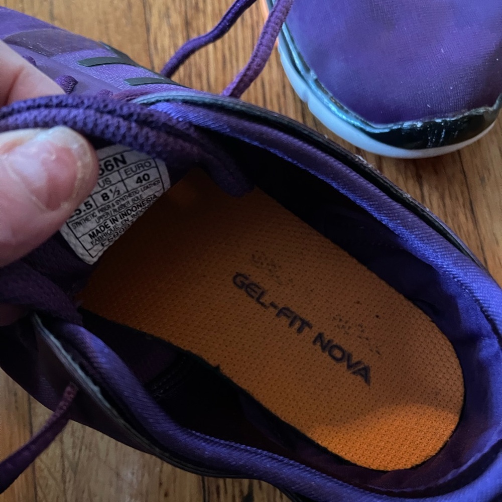 ASICS womens Purple Athletic Shoes - Picture 4 of 9